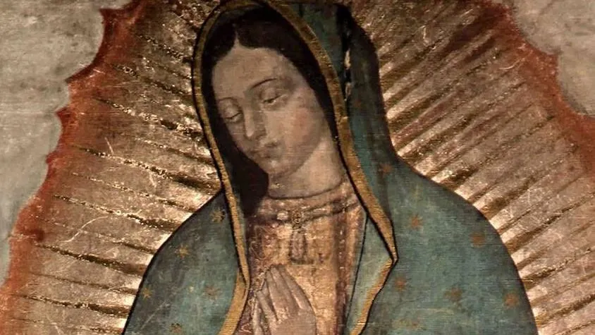 Tilma de Nossa Senhora de Guadalupe — treze pessoas refletidas na pupila